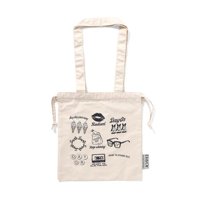 NET別注【DayOr】巾着トートBAG （キナリ）