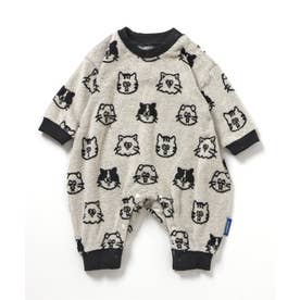 【リンク】総柄パイルカバーオール 【返品不可商品】 （アイボリー）