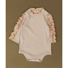 【リンク】袖フリルメロウリブボディスーツ 【返品不可商品】 （アイボリー）