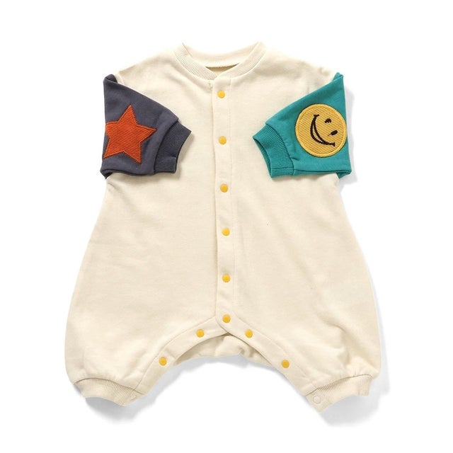 【リンク】イロイロパッチカバーオール 【返品不可商品】 （レインボー）