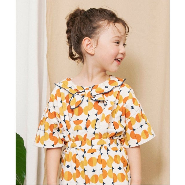 【リンク】WEB限定  イロイロ襟付きTシャツ(セットアップ可) （キナリ）