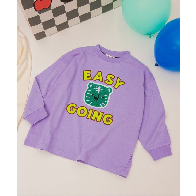 BIT'Z 4色4柄サガラワッペン長袖Tシャツ （パープル）