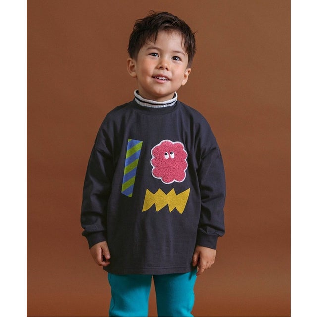 BIT'Z 4色4柄サガラワッペン長袖Tシャツ （ブラック）