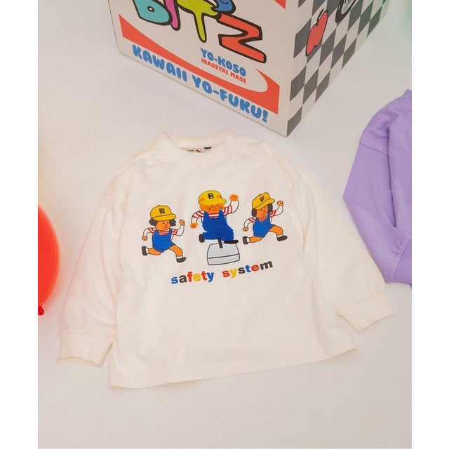 BIT'Z 4色4柄サガラワッペン長袖Tシャツ （オフホワイト）