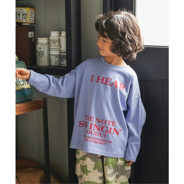 ロゴアンドナンバリングTシャツ （ブルー）