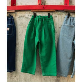 WEB限定  やわらかテーパードパンツ  10分丈 （グリーン）