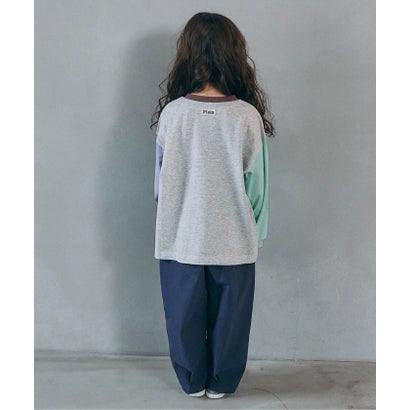 WEB限定  ゆったりシルエット無地・ボーダーTシャツ （グレー）｜詳細画像