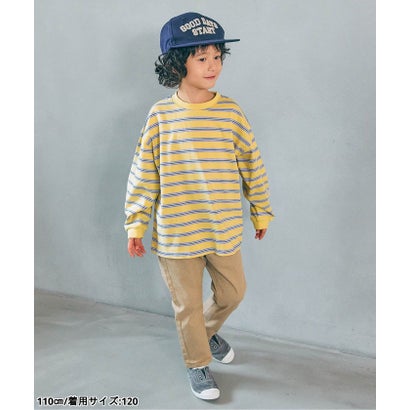 WEB限定  ゆったりシルエット無地・ボーダーTシャツ （グレー）｜詳細画像