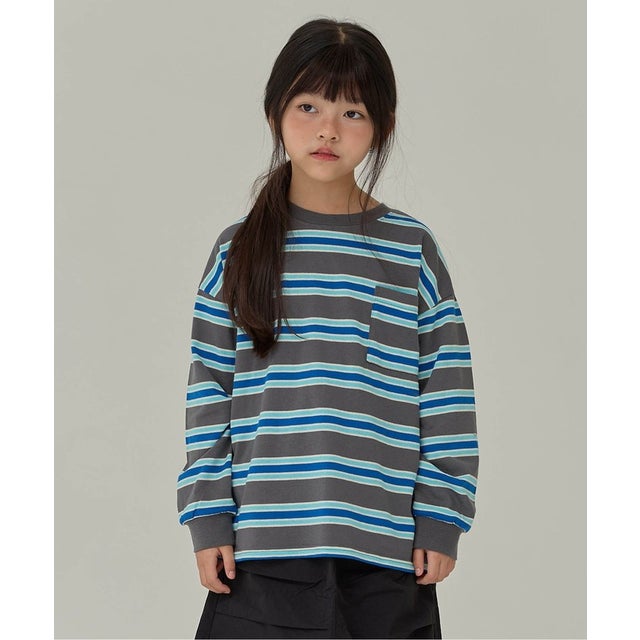NET別注 KUDOZ.B ボーダーTシャツ （チャコール）