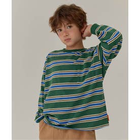 WEB限定  KUDOZ.B ボーダーTシャツ  （グリーン）