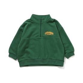 WEB限定  ハーフジップ裏毛トレーナー （ダークグリーン）
