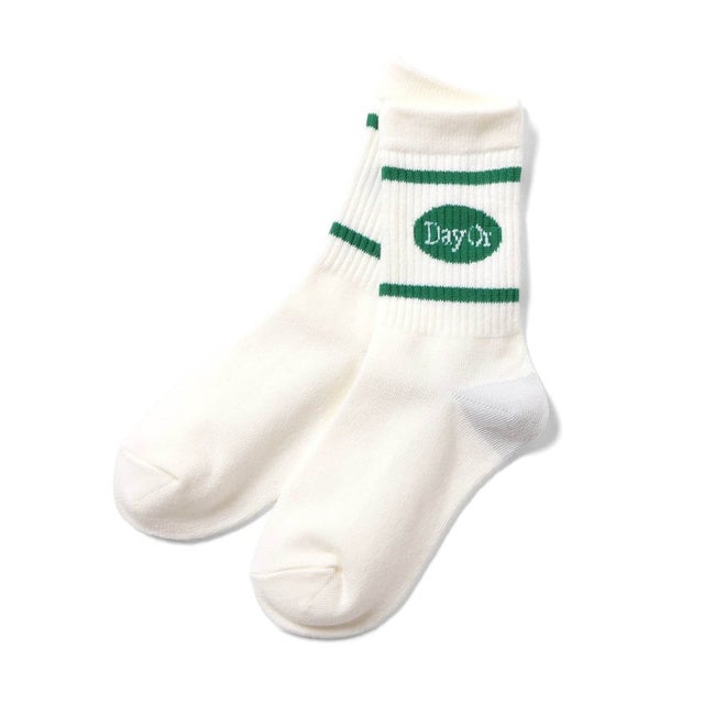 NET別注【DayOr】 配色ロゴカラーソックス （オフホワイト）