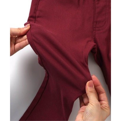あったからくらくスキニーパンツ  10分丈 スーパーストレッチ （ワインレッド）｜詳細画像