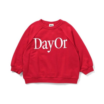 NET別注【DayOr】ロゴプリント裏毛トレーナー （レッド）｜詳細画像