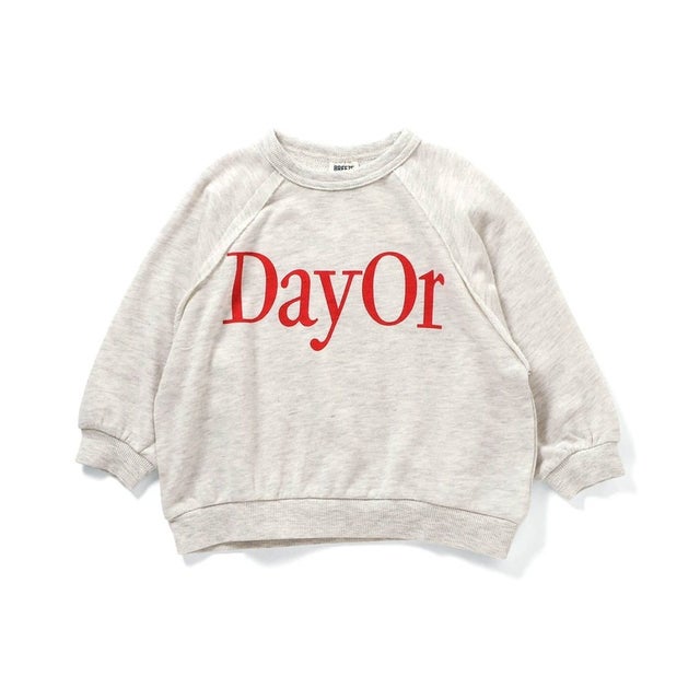 NET別注【DayOr】ロゴプリント裏毛トレーナー （アイボリー）