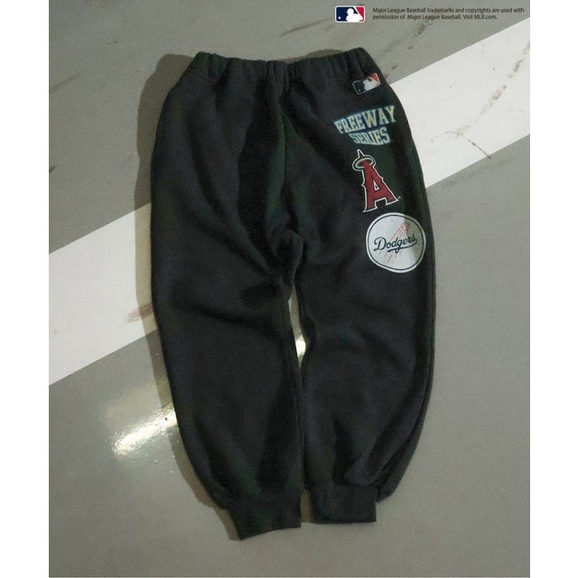 WEB限定 【MLB】スウェットボトム(セットアップ可)  10分丈 （チャコール）