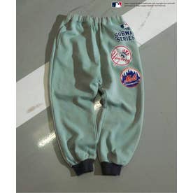WEB限定 【MLB】スウェットボトム(セットアップ可)  10分丈 （サックス）