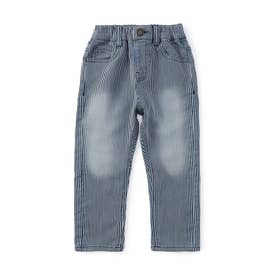 あったかすぽ軽テーパードパンツ  10分丈 ストレッチ （ヒッコリー）