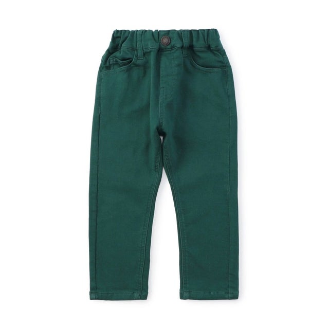 あったかすぽ軽テーパードパンツ  10分丈 ストレッチ （グリーン）