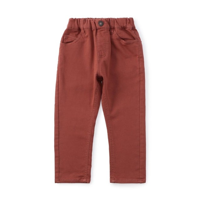 あったかすぽ軽テーパードパンツ 10分丈 （レッド）