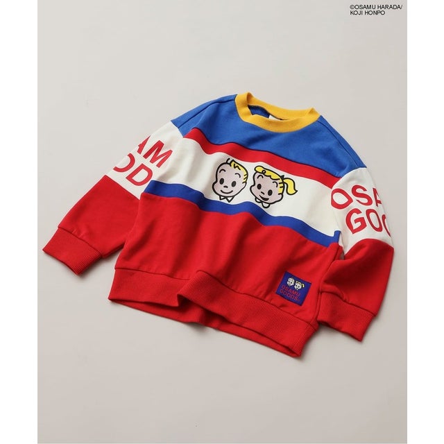 ＜OSAMU GOODS＞切り替えトレーナー （レッド）