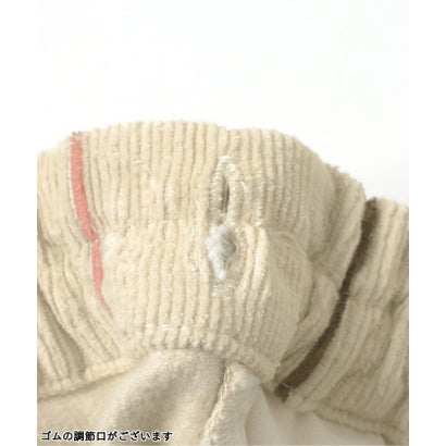 あったか総柄コール天パンツ 10分丈 （アイボリー）｜詳細画像