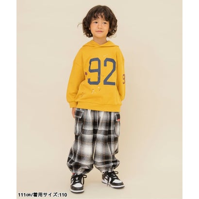 チェックカーゴパンツ 10分丈 （ブラック）｜詳細画像