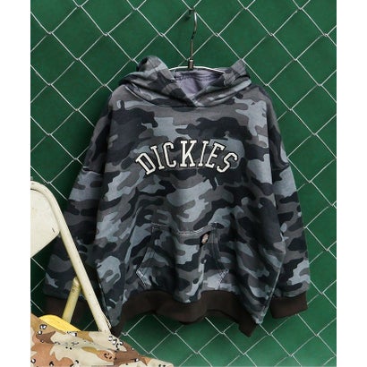 WEB限定【Dickies】カモフラ総柄パーカー （ブラック）｜詳細画像