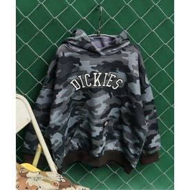 WEB限定【Dickies】カモフラ総柄パーカー （ブラック）