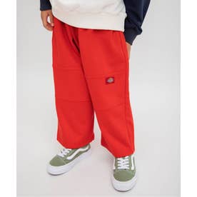 WEB限定【Dickies】切り替えカットソーパンツ  10分丈 （レッド）