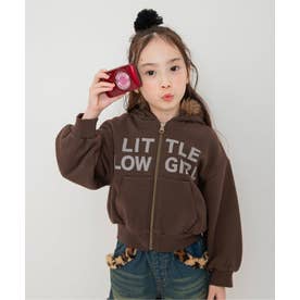 あったかgirlsファー付きフードパーカー （ブラウン）