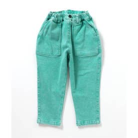 あったかのびのび加工パンツ  10分丈 ストレッチ （グリーン）