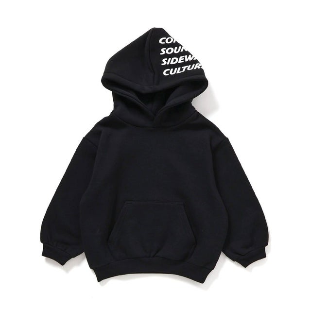 プリント入りパーカーPO_AAAL PRODUCTS （ブラック）