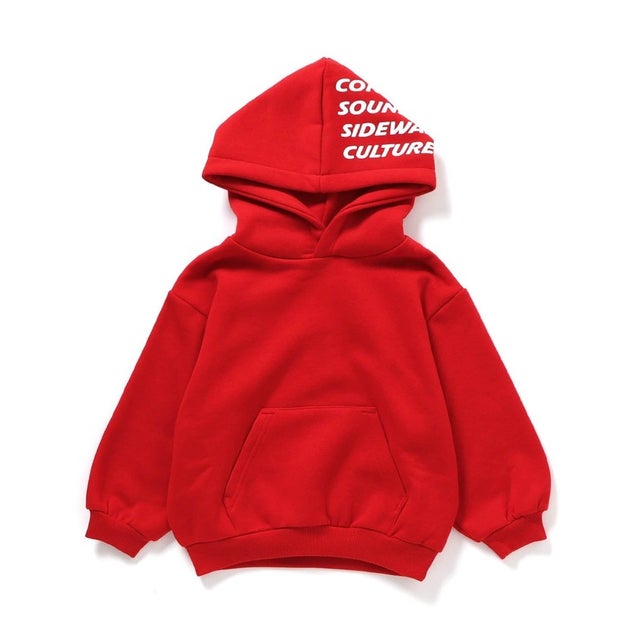 プリント入りパーカーPO_AAAL PRODUCTS （レッド）