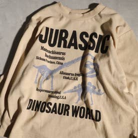 FPDMコラボ 恐竜骨格長袖Tシャツ （ベージュ）