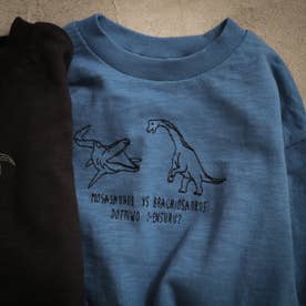 恐竜VS長袖Tシャツ （ブルー）