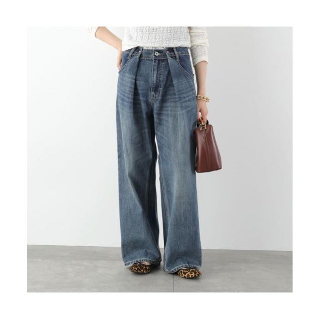 WHYTO. デニムパンツ WHT26FPT4075 コットン タック （INDIGO/ブルー）