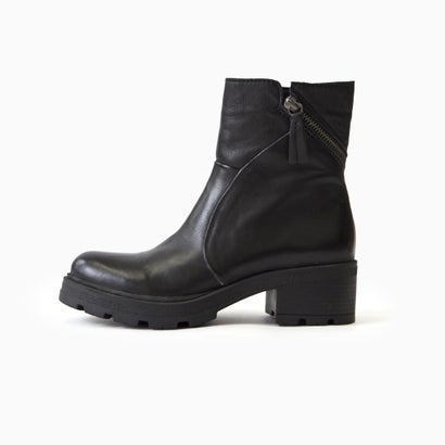 ダブルジップ厚底ショートブーツ F0801 bu-26w-f0801-bl （BLACK）｜詳細画像