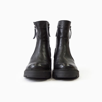 ダブルジップ厚底ショートブーツ F0801 bu-26w-f0801-bl （BLACK）｜詳細画像