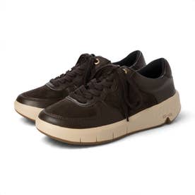 BMS 撥水 本革プラットフォームスニーカー （Dark Brown）