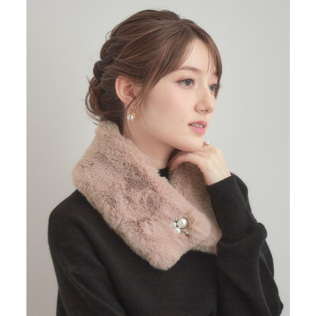クチュール ブローチ Couture Brooch エコファービジューパール調ティ 