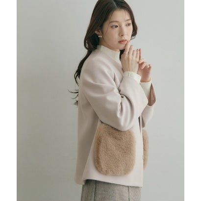 ポケットフェイクファー付きジャケット （ブラック(019)）｜詳細画像