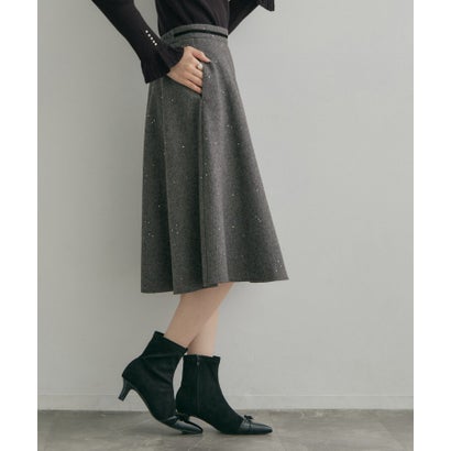 スパンコールツイードスカート （チャコールグレー(013)）｜詳細画像