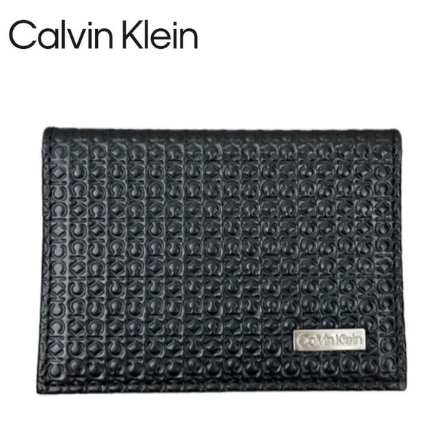 カルバンクラインカードケース 名刺入れ コンパクト 31CK200001/2/3 レザー アクセサリー ブラック 小物 ビジネス カジュアル 箱付き （31CK200001）
