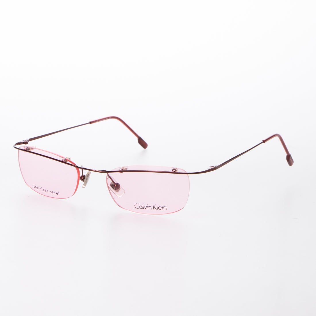 カルバン クライン Calvin Klein メガネ 眼鏡 アイウェア レディース メンズ （レッド）