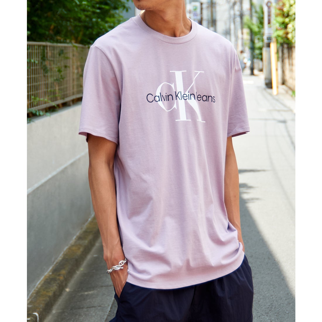 カルバン クライン Calvin Klein フロントロゴ プリント Tシャツ 半袖 