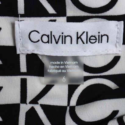カルバン クライン Calvin Klein 白地にロゴプリントがお洒落なジャージーワンピース （ホワイト）｜詳細画像