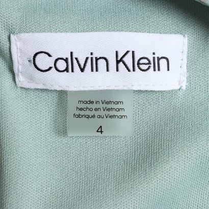 カルバン クライン Calvin Klein 淡い色合いの金糸織りシフォンマキシワンピース （パステルブルー）｜詳細画像