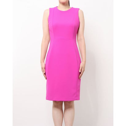 カルバン クライン Calvin Klein 鮮やかピンクの美ラインワンピース （ピンク）｜詳細画像