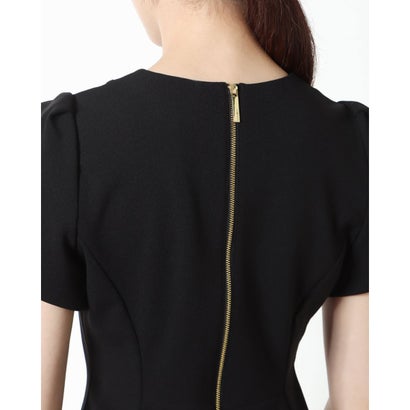 カルバン クライン Calvin Klein 2色あり♪チューリップ袖の上品ワンピース （ブラック）｜詳細画像